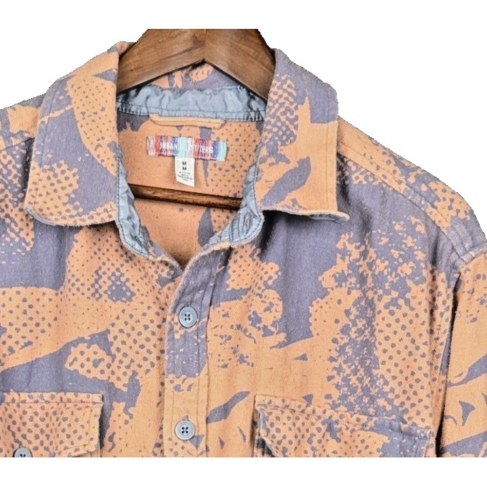 Urban Outfitters Shirt Medium M Long Sleeve Flannel Button Up Abstract Mens